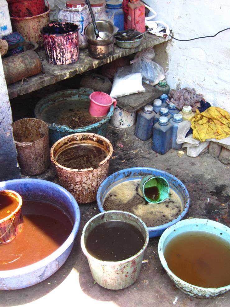 Natural dyes used in block printing
